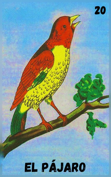 El Pájaro, carta tradicional de Lotería