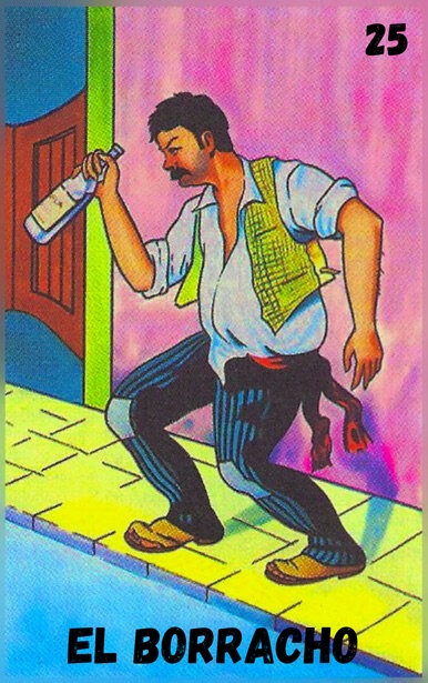 El Borracho, carta tradicional de Lotería