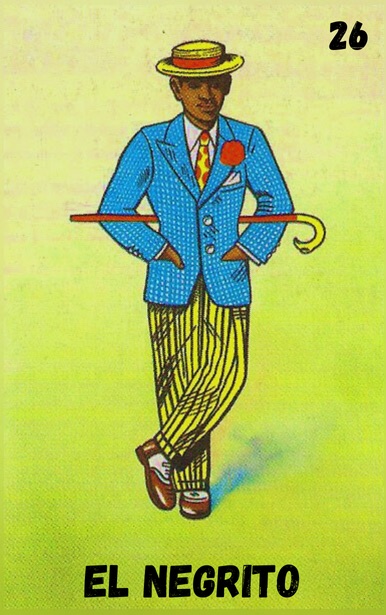 El Negrito, carta tradicional de Lotería