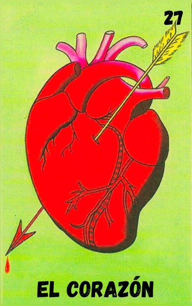 El Corazón, carta tradicional de Lotería