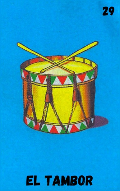 El Tambor, carta tradicional de Lotería
