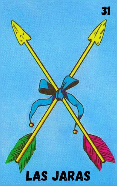 Las Jaras, carta tradicional de Lotería