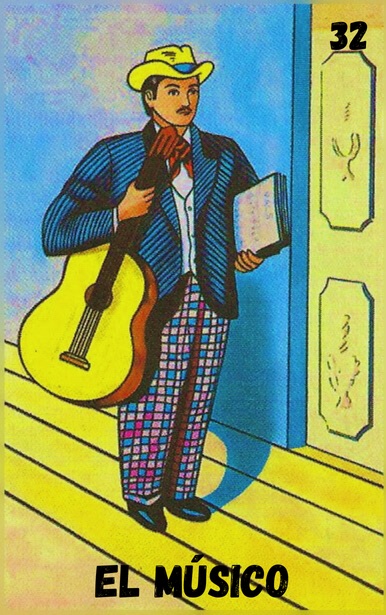 El Músico, carta tradicional de Lotería