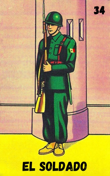 El Soldado, carta tradicional de Lotería